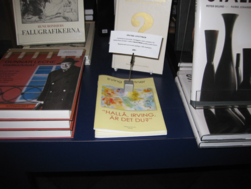 Hallå, Irving, är det du? i bokshopen på Uppsala Konstmuseum i samband med Henry Miller utställningen.